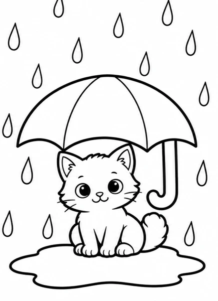 Котик под зонтиком — образец сборки