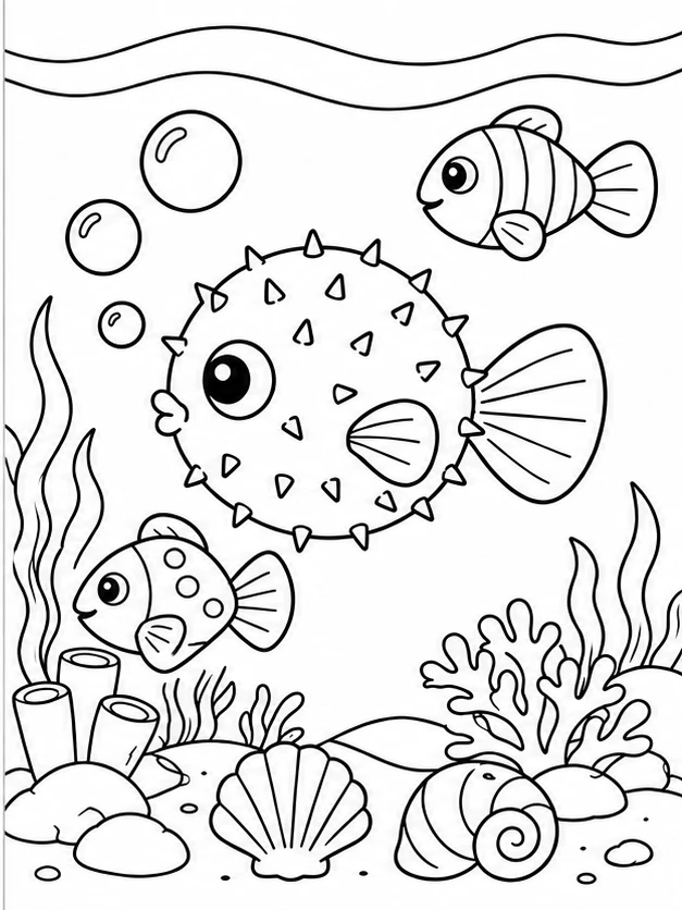 Round pufferfish — assembly example