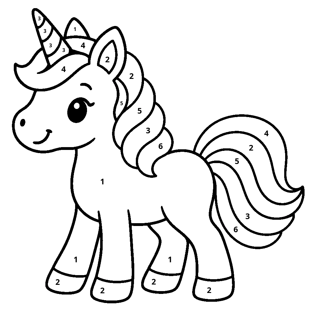 Rainbow mane — 25 numbered spaces