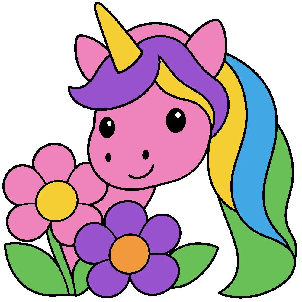 Colored answer: Flower portrait