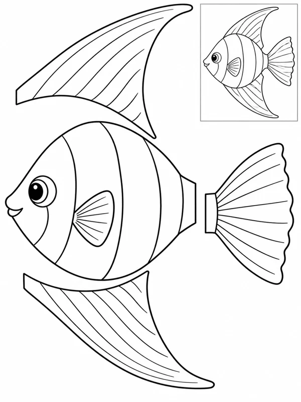 Striped angelfish — Corners and turns