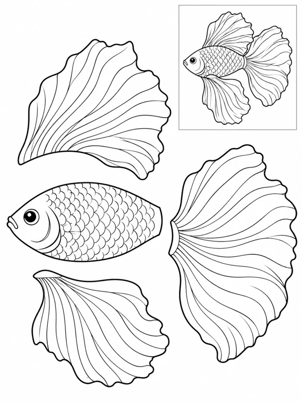 Flowing betta fish — Gentle curves