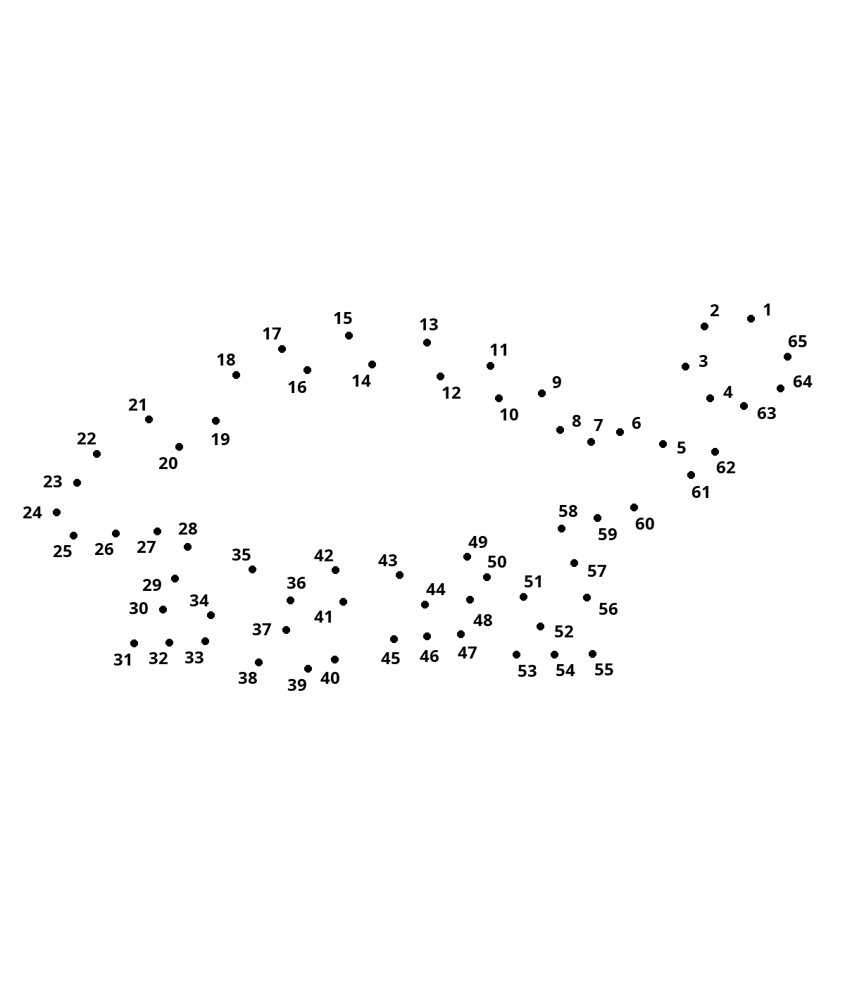 Club-tailed ankylosaurus — 65 dots