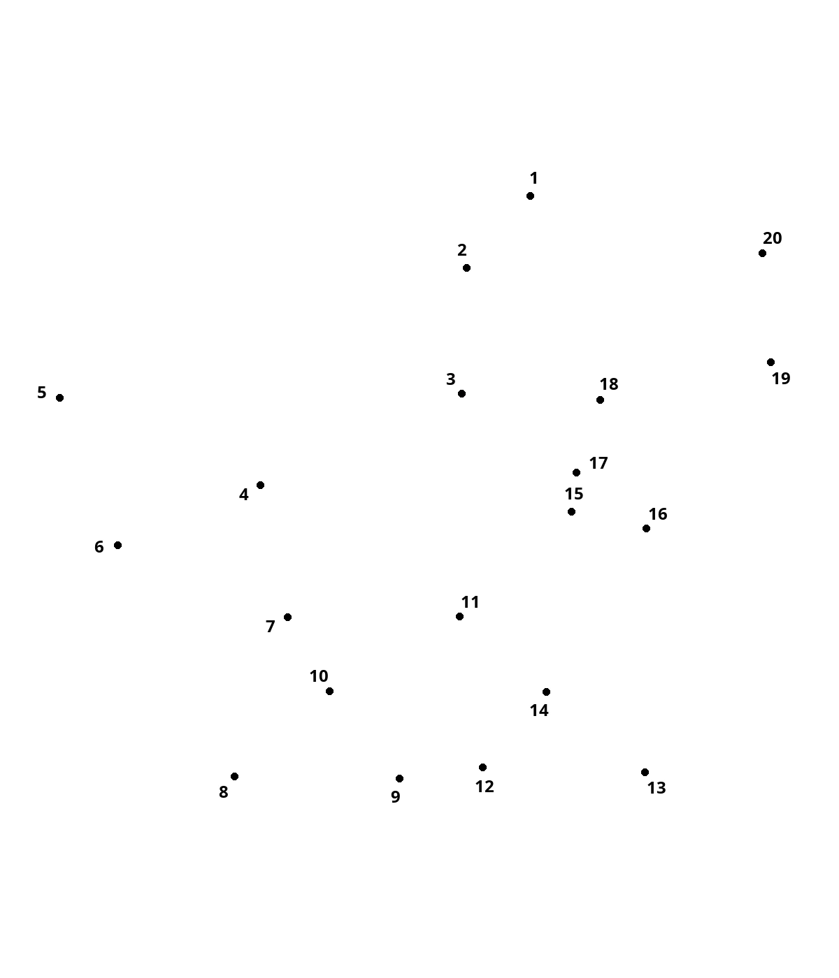 Baby tyrannosaurus — 20 dots
