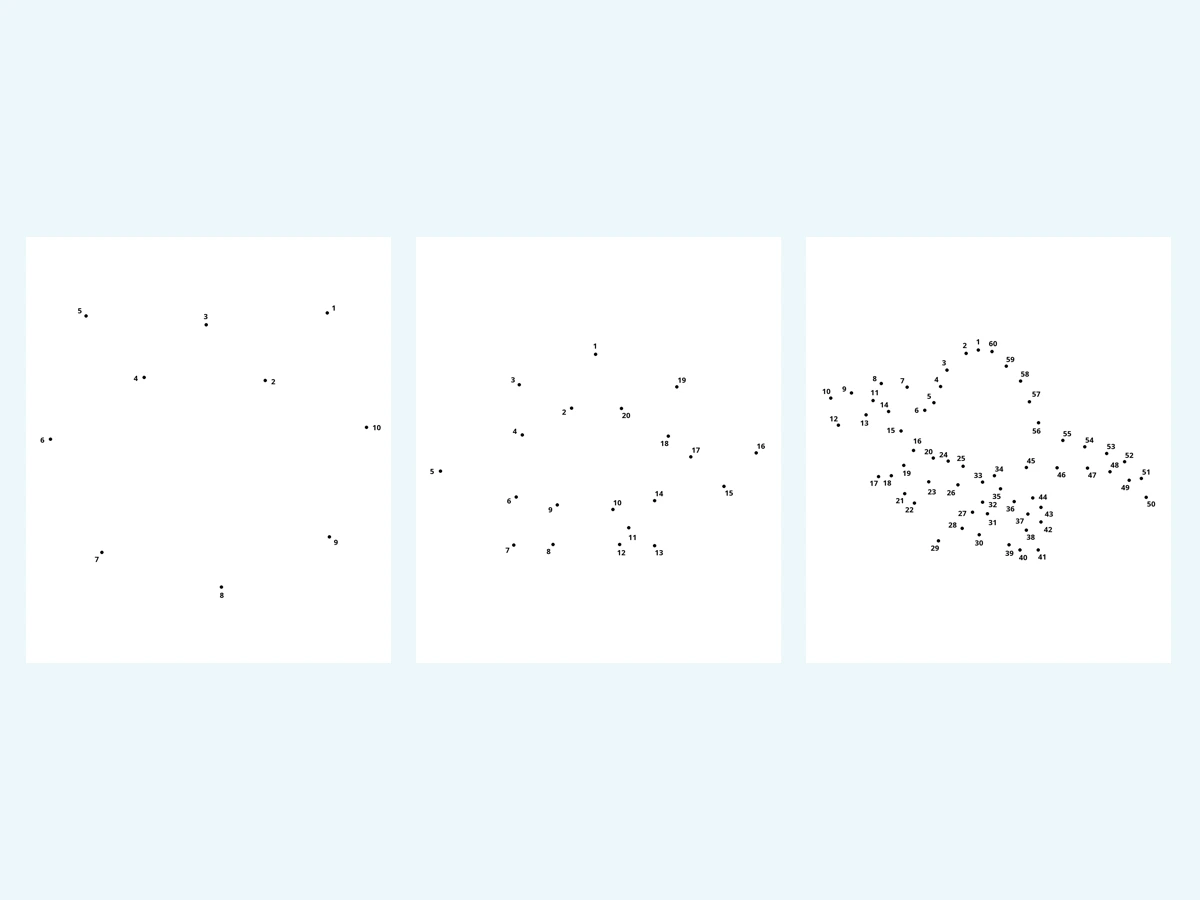 Examples of numbered dot worksheets