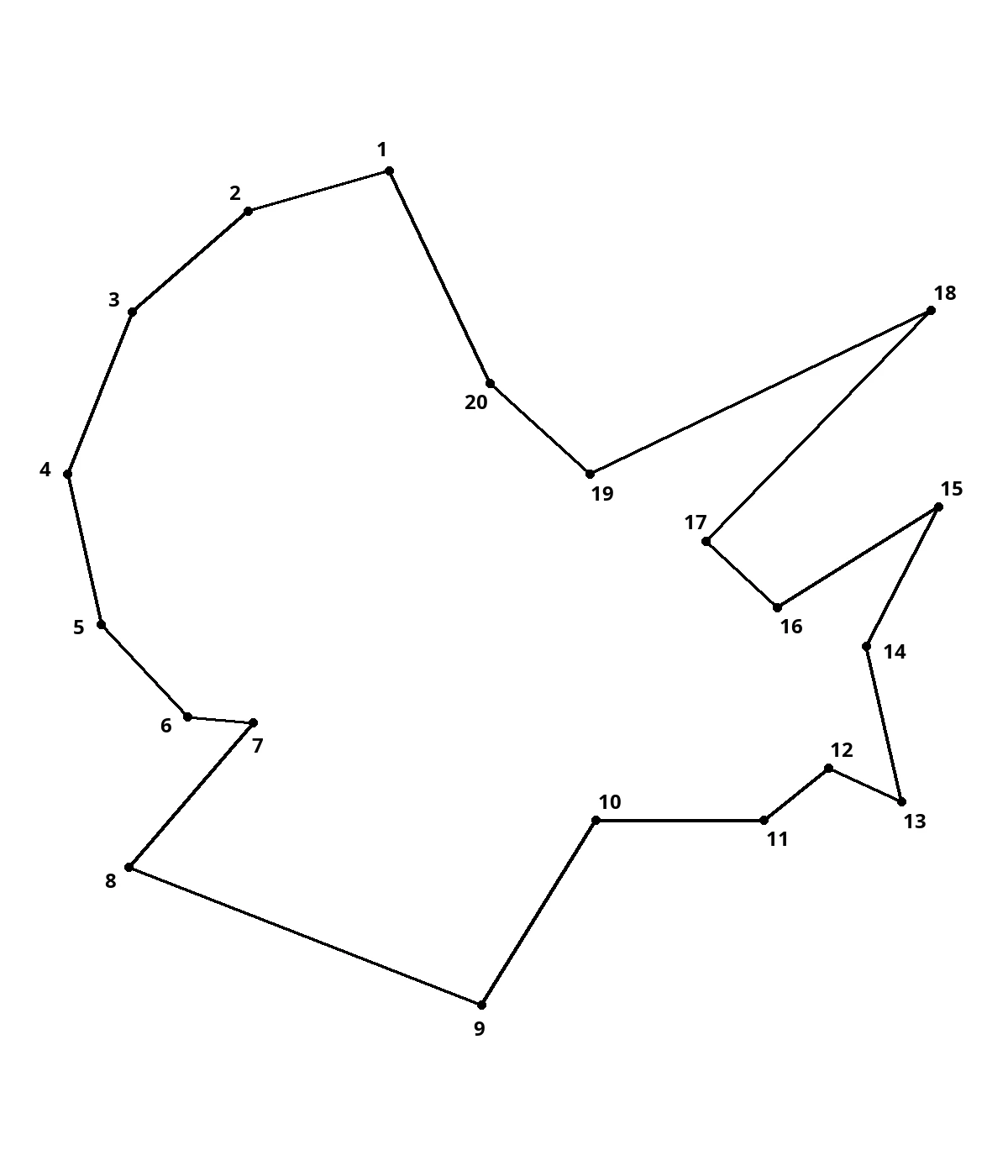 Triceratops head — 20 dots, answer