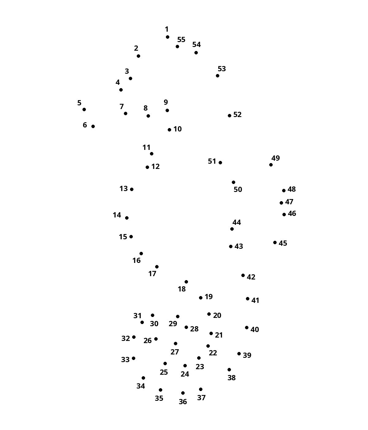 Seahorse — 55 dots
