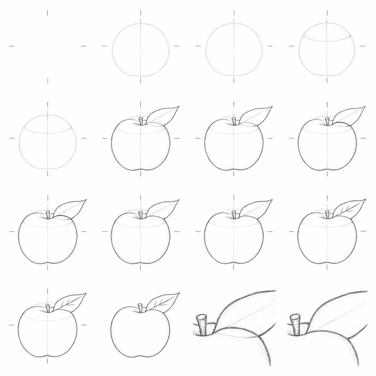 How to draw an apple: form and overlap