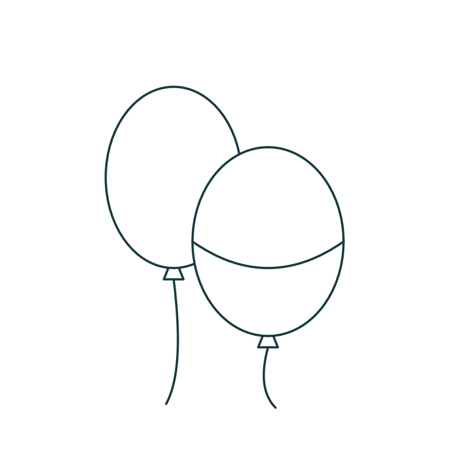 How to draw overlapping balloons: form and overlap