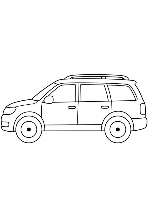 One simple family station wagon in side view