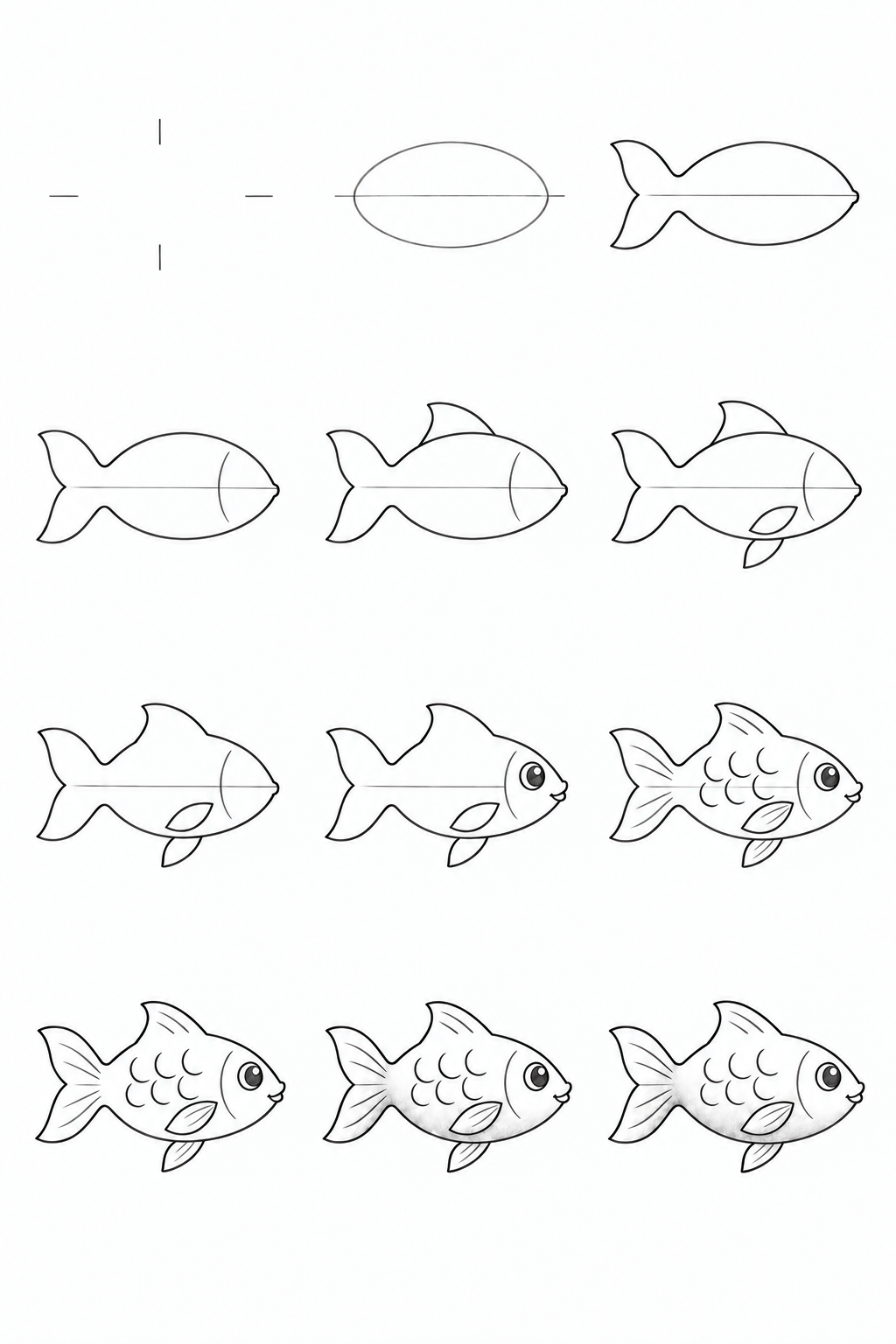 How to draw a fish