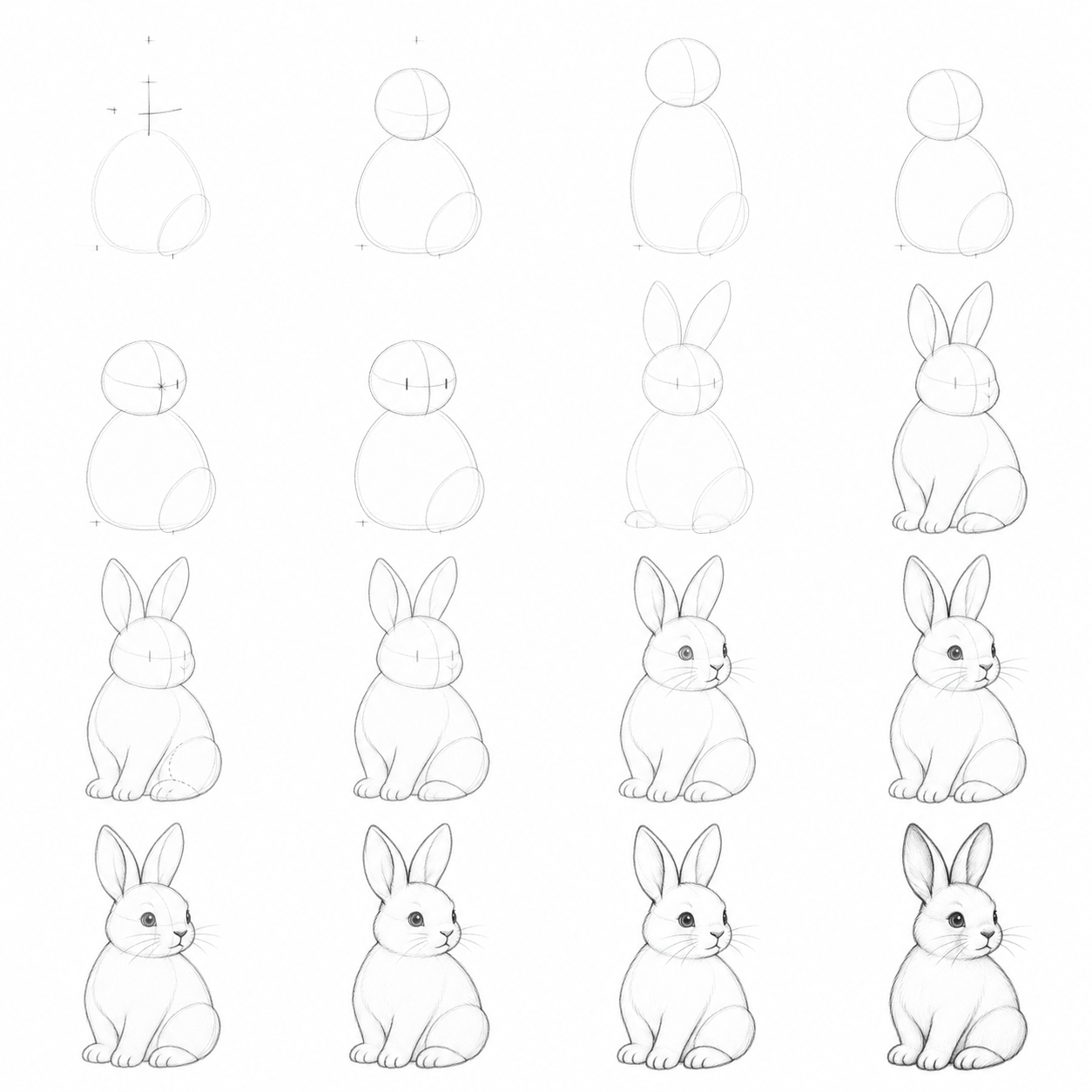 How to draw a rabbit
