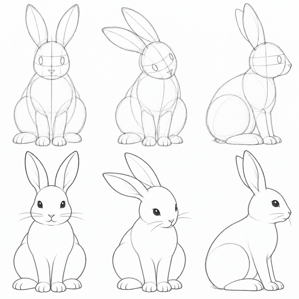 Rabbit faces forward