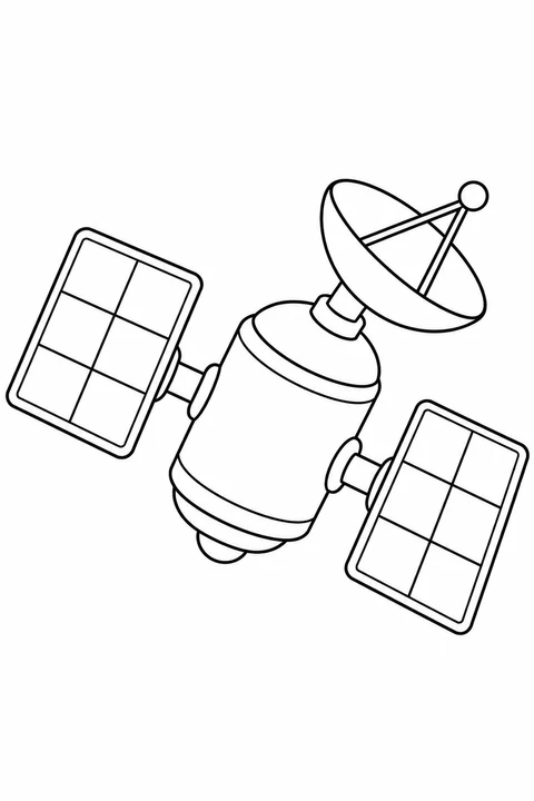 One simple artificial satellite with two broad solar panels