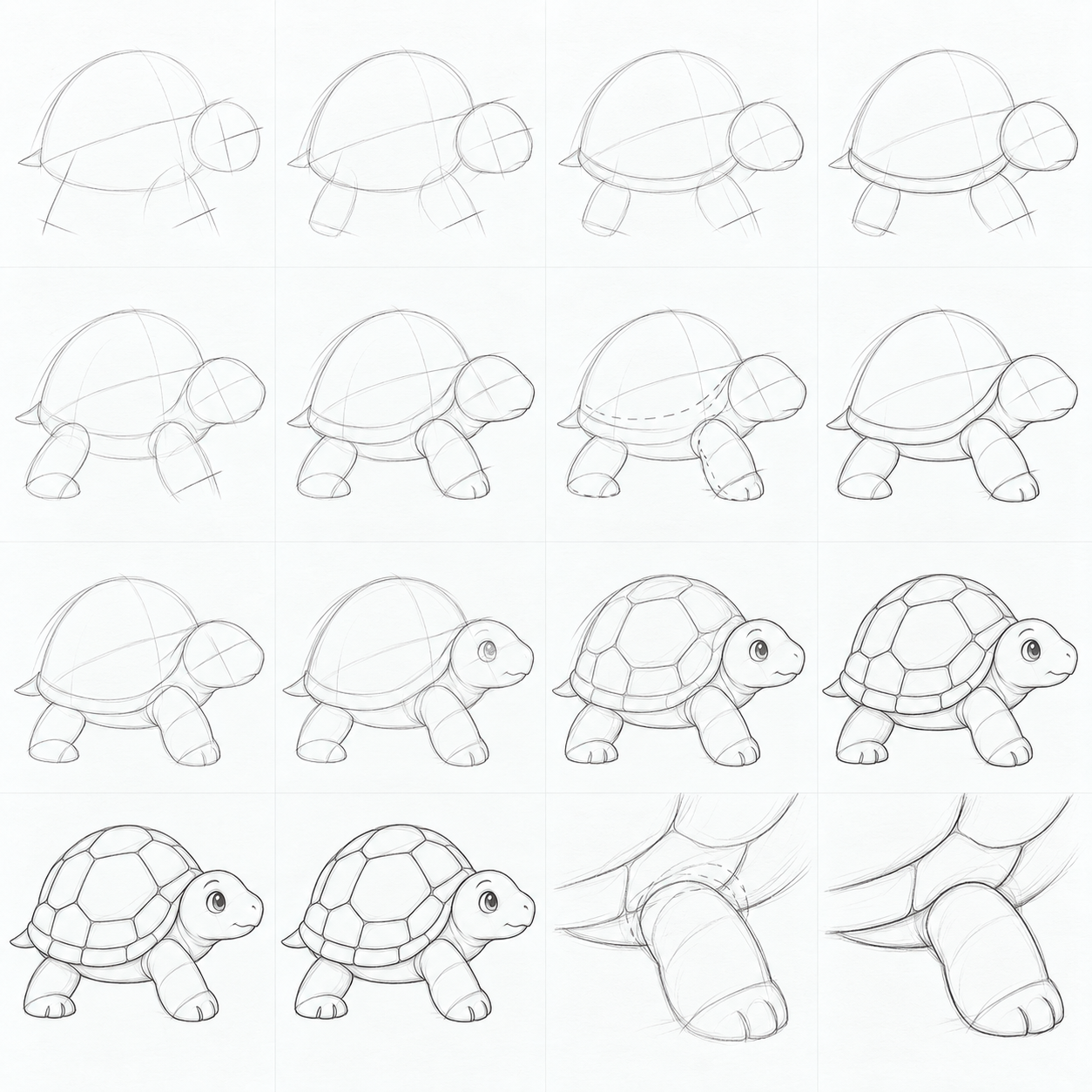 How to draw a turtle