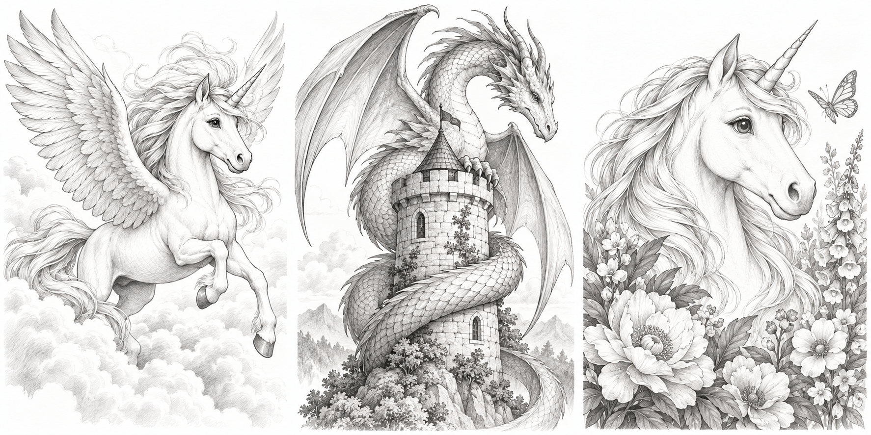 Pegasus above the clouds
